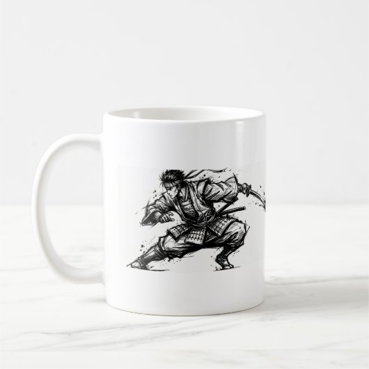 Mug Samurai Japonais Encre de Chine  (Gauche)