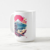 Mug Samurai Warrior at Mount Fuji Japanese Art (Devant gauche)
