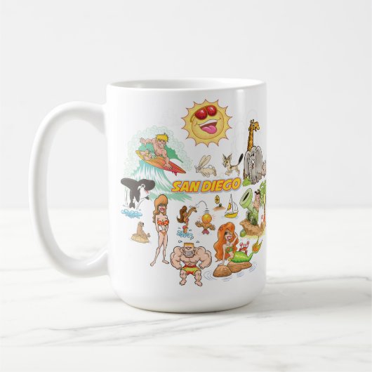 Mug San Diego California White (Gauche)