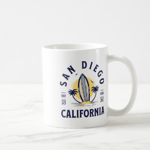 Mug San Diego Californie Plage Surf Été Vacances Vi