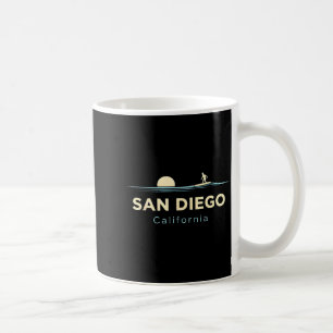 Mug San Diego Californie Planches de Surf Rétro Surf É