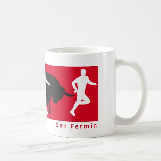 Mug San Fermin, Pamplona : courant avec les taureaux, (Droite)