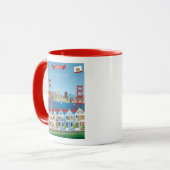 Mug San Francisco, CA | la ville par la baie (Devant gauche)
