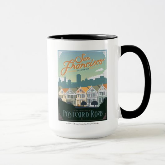 Mug San Francisco, CA - Ligne carte postale (Droite)