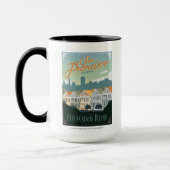 Mug San Francisco, CA - Ligne carte postale (Gauche)