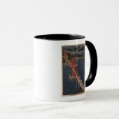 Mug San Francisco, CA - Vue nocturne de Golden Gate (Devant droit)