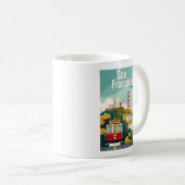 Mug San Francisco Californie - Téléphérique Rouge (Devant droit)