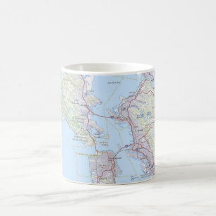 Mug San Francisco et la carte de la baie