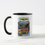 Mug San Jose, CalifornieÉtiquette de poires Embarcader (Gauche)