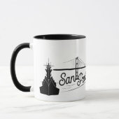 Mug San Pedro California Landmarks Port de Los Angeles (Gauche)