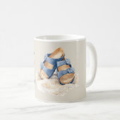 Mug Sandales Bleues de Sable de Plage (Devant droit)