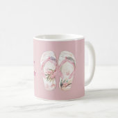 Mug Sandales roses été heureux (Devant droit)