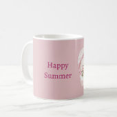 Mug Sandales roses été heureux (Devant gauche)