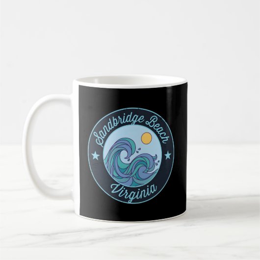 Mug Sandbridge Beach Va Virginia Nautical Surfer Graph (Gauche)