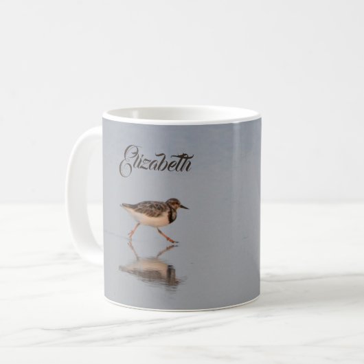 Mug Sandpiper de plage personnalisé (Devant gauche)