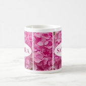 Mug "Sandra" dans Elegant rose Hydrangea lettres de fl (Centre)