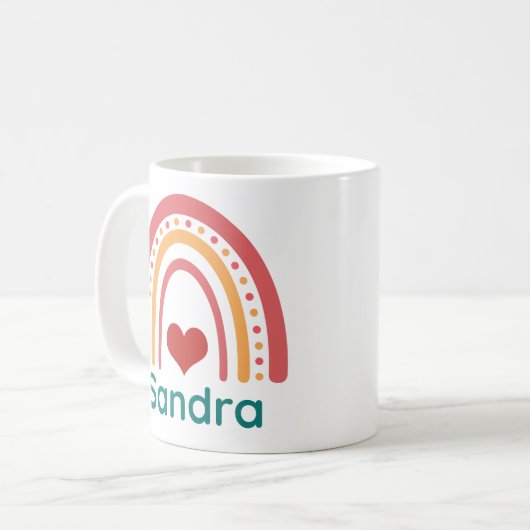 Mug Sandra Vintage Boho Rainbow (Devant gauche)
