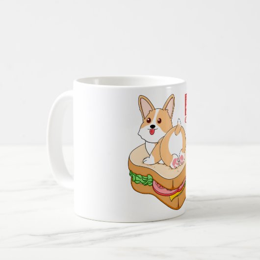 Mug Sandwich Corgi (Devant gauche)