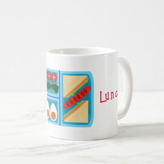 Mug Sandwich, Saucisses, Oeuf, Tomate, Brocolli dans u (Devant droit)