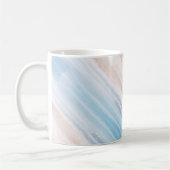 Mug Sandy Beach Ocean Waves Coucher de soleil Couleur (Gauche)