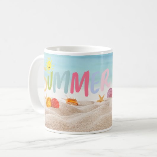 Mug Sandy Beach Vibes d'été Mug! (Devant gauche)