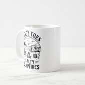 Mug Sandy Toes Salty Campfires Conception du camping (Devant gauche)