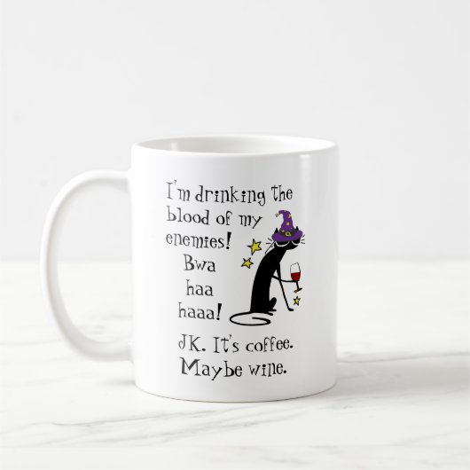 Mug Sang de mes ennemis, Vin JK, Chat noir (Gauche)