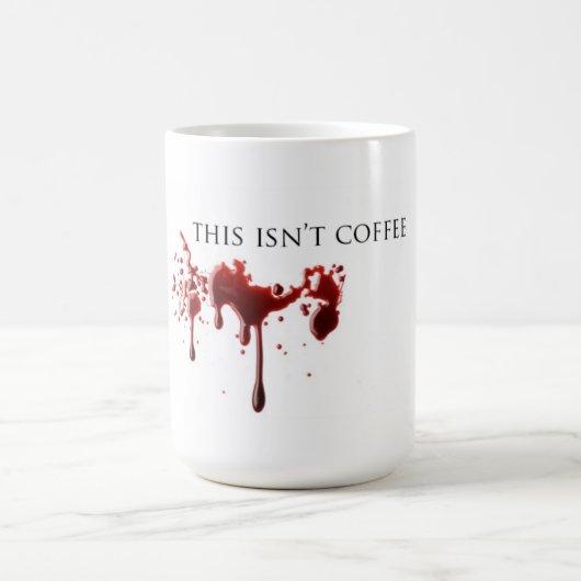 Mug Sang "pas de café" d'humour de vampire (Centre)