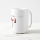 Mug Sang "pas de café" d'humour de vampire (Devant droit)