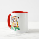 Mug Sanglé Rouge, Deux Fêtes, Tous Noël Américain (Devant gauche)