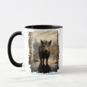 Mug Sanglier dans le lac de la forêt brumeuse (Gauche)