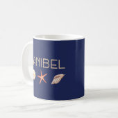 Mug Sanibel Island Florida Coquillages Bleus (Devant gauche)