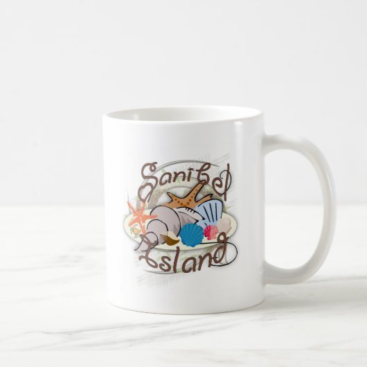 Mug Sanibel Island Floride conception de coquillages (Droite)