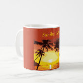 Mug Sanibel Island Floride Tropical Palm Tree Sunset (Devant gauche)