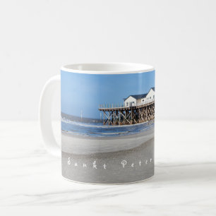 Mug Sankt Peter Ording House sur pilotis photo avec te