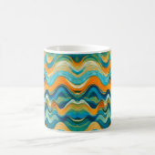 Mug "Sanlúcar" Vagues bleu vert orange (Centre)