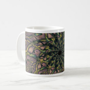 Mug Sans fin Enveloppement d'art fractal rose et jau