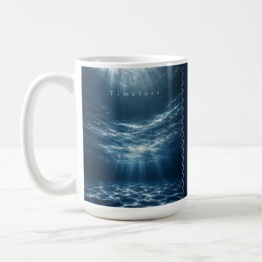 Mug Sans temps - Citation esthétique des eaux profonde (Gauche)