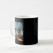 Mug Santa And Reindeer Selfie Funny Christmas Vacation (Devant gauche)