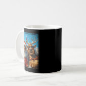 Mug Santa And Reindeer Selfie Funny Christmas Vacation (Devant gauche)