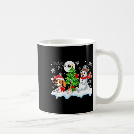 Mug Santa Beagle Snowman Running Friends Christmas Own (Droite)