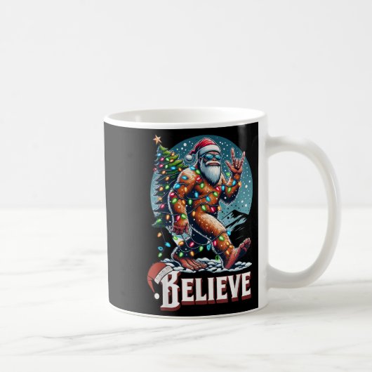 Mug Santa Bigfoot Christmas Lights Funny Sasquatch Bel (Droite)