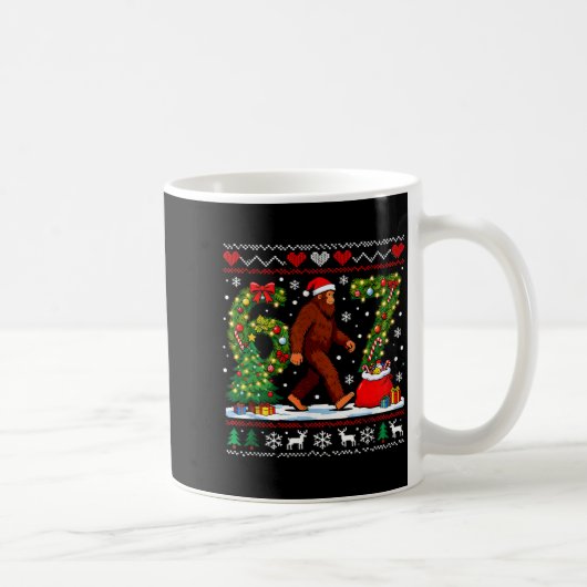 Mug Santa Bigfoot Christmas Tree Funny Sasquatch 67 (Droite)