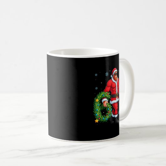 Mug Santa Bigfoot Christmas Tree Sasquatch 67 Six Seve (Devant droit)