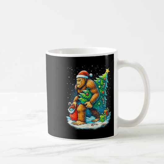 Mug Santa Bigfoot Christmas Tree Sasquatch Xmas Lights (Droite)