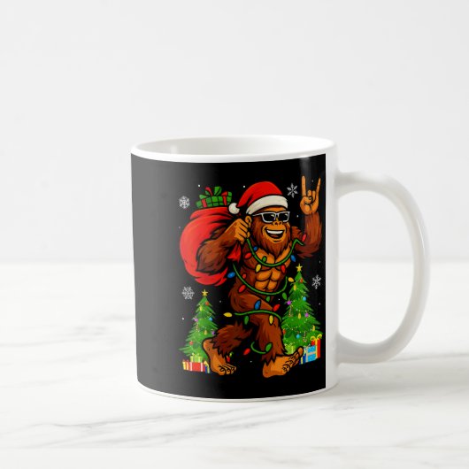 Mug Santa Bigfoot Christmas Tree Xmas Lights Funny Sas (Droite)