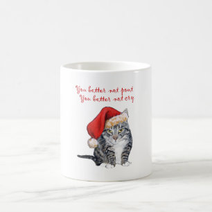 Mug Santa Cat - Vous feriez mieux de ne pas bouder !
