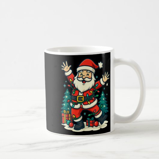 Mug Santa Christmas Festive Jolly Dance Snowy Lights F (Droite)