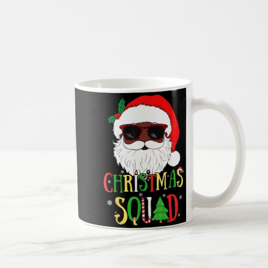 Mug Santa Christmas Squad Black Men African American P (Droite)