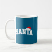 Mug Santa Christmas Varsity Text With Hat Family Xmas  (Gauche)